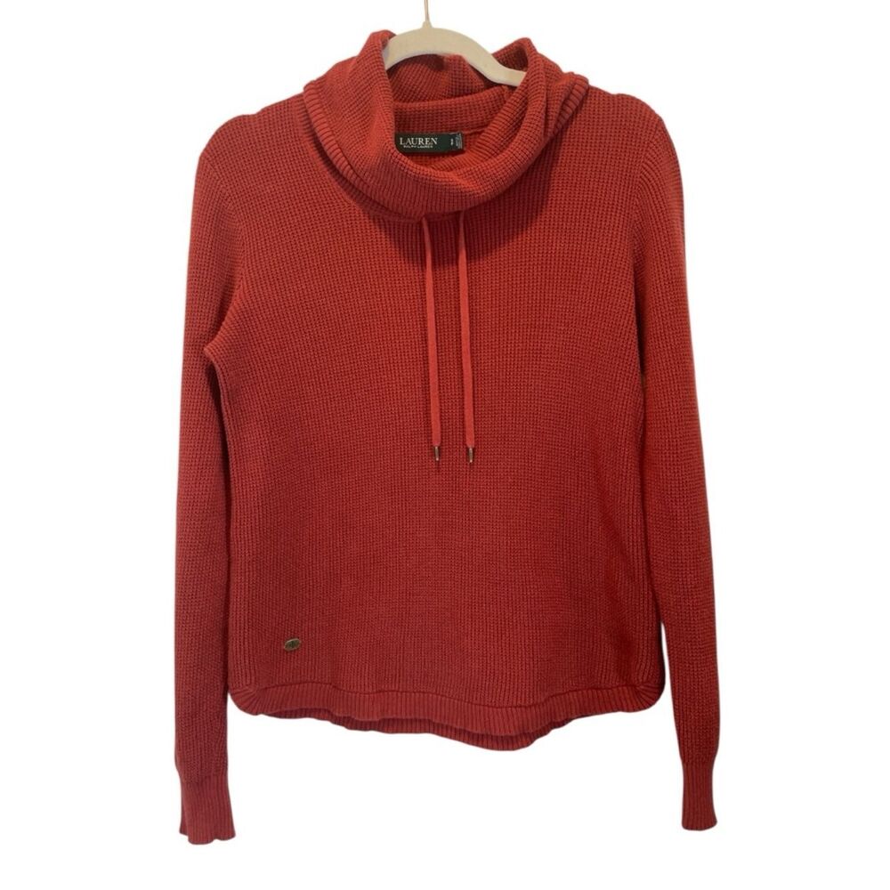 Lauren Ralph Lauren Drawstring Cowl Neck Sweater Top size S